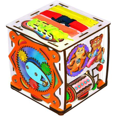 Бизиборд Jolly Kids развивающий кубик Котята