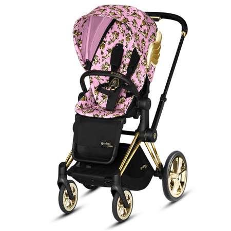 Коляска с прогулочным блоком и рамой Cybex Priam FE JS Cherubs Pink