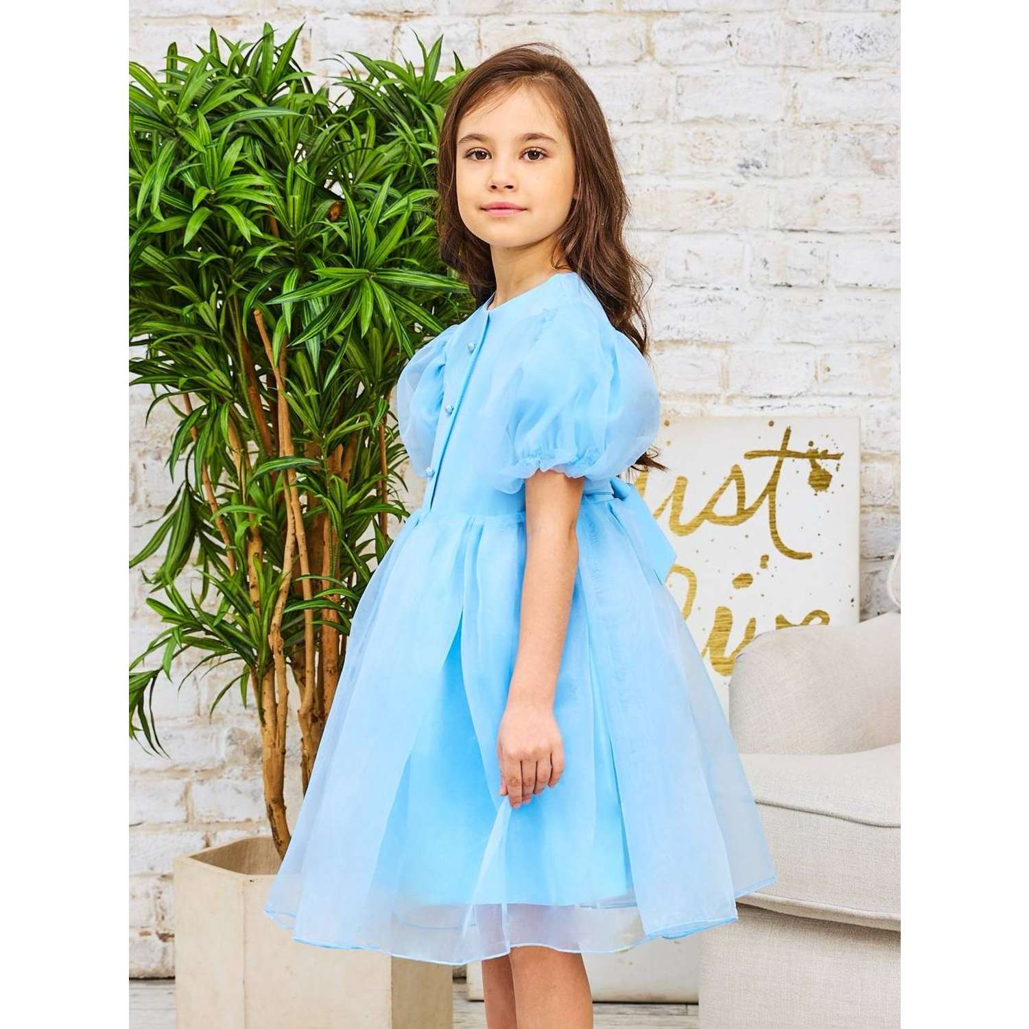 Платье Sofisha kids Plat.organza.blue - фото 10