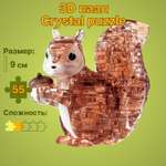 3D-пазл Crystal Puzzle IQ игра для детей кристальная Белочка 55 деталей