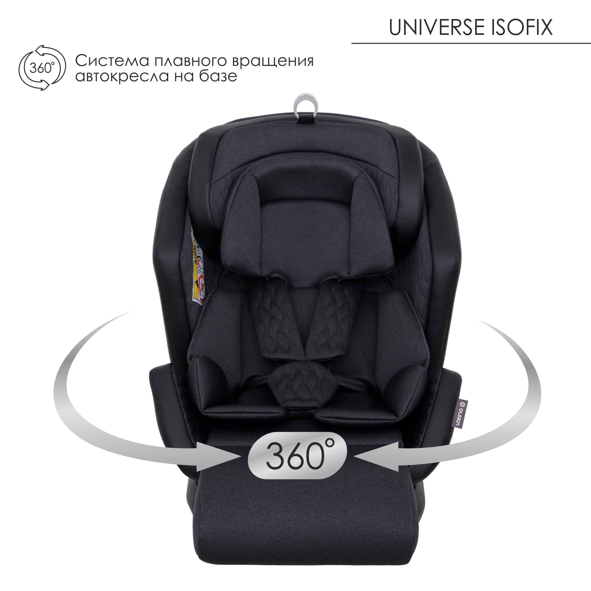 Автокресло Olsson Universe Black Isofix 0+/1/2/3 (0-36 кг) - фото 3