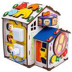Бизиборд Jolly Kids развивающий домик со светом Барабан