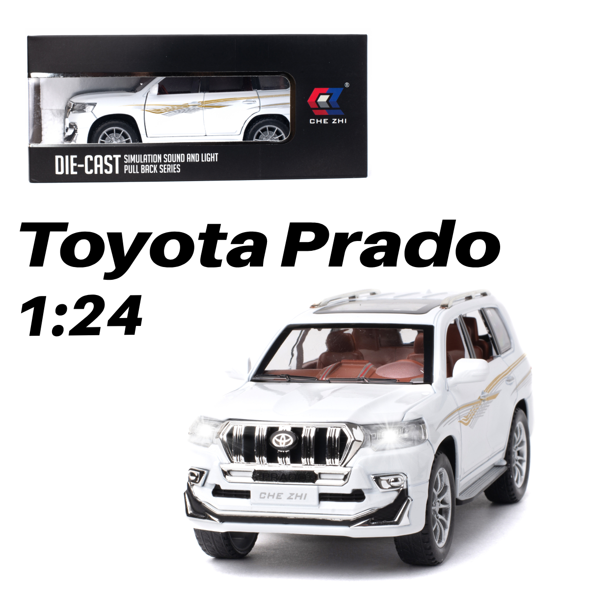 Внедорожник Che Zhi Toyota 1:24 CZ124w - фото 1
