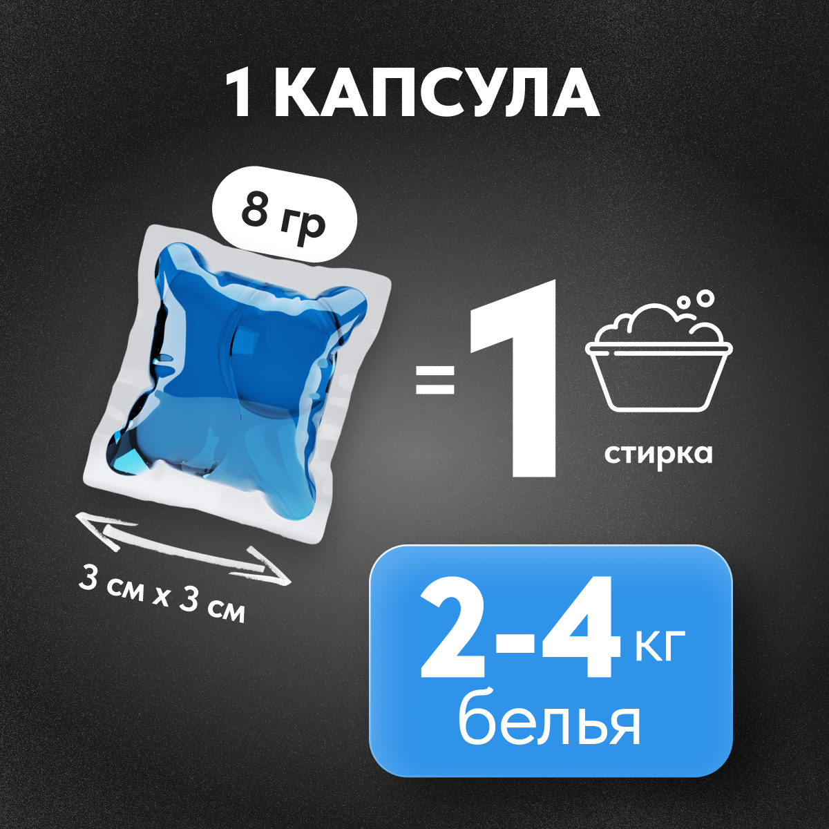 Капсулы для стирки OnHand Свежесть океана - 52 шт - фото 3