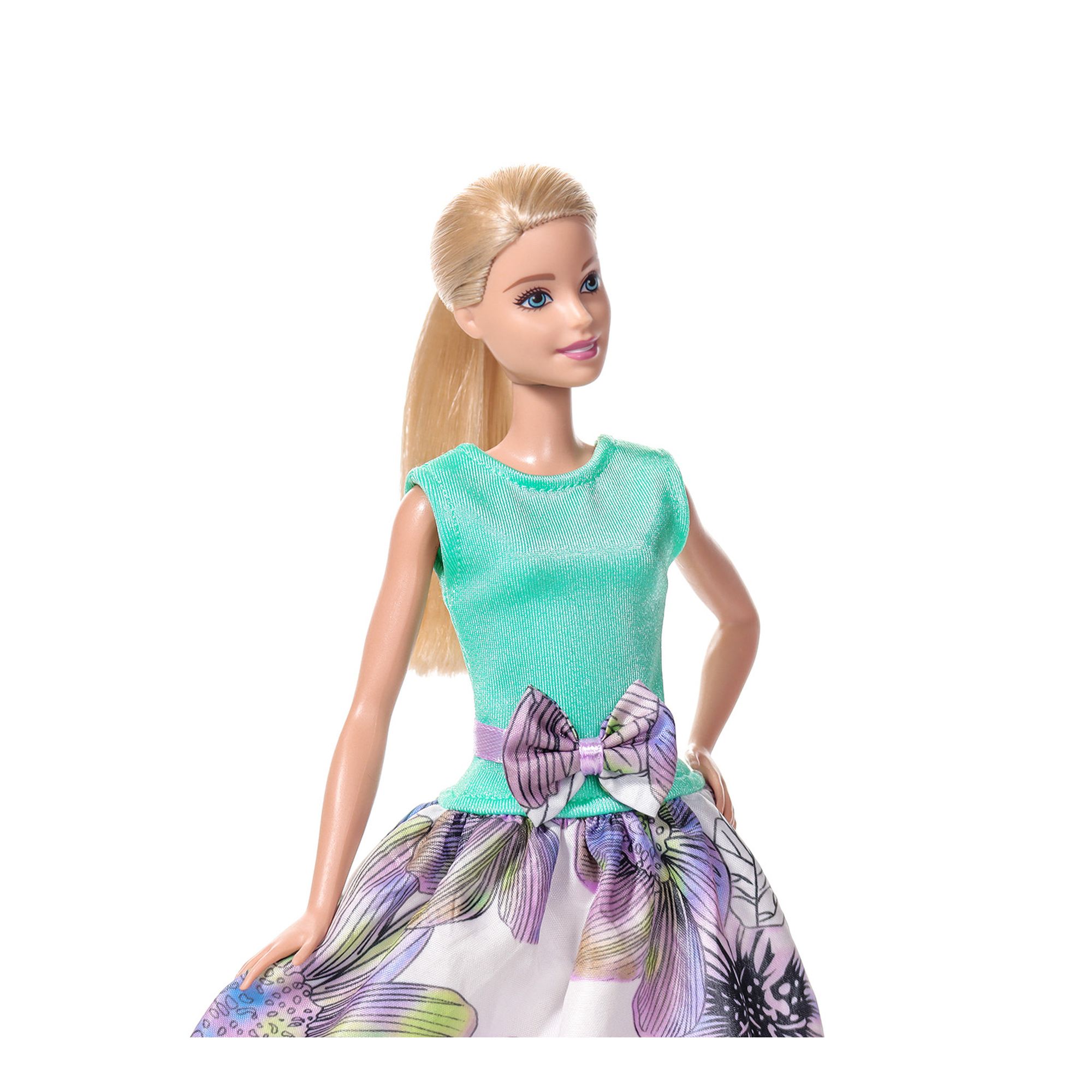 Одежда для кукол VIANA типа Барби платье и аксессуар цвет бирюза 128.19.7 - фото 5