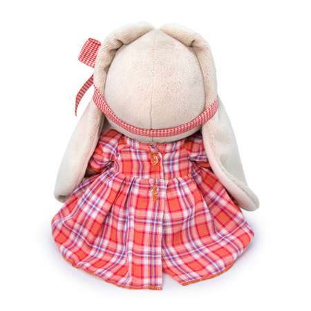 Мягкая игрушка BUDI BASA Зайка Ми в клетчатом платье 23 см SidM-404