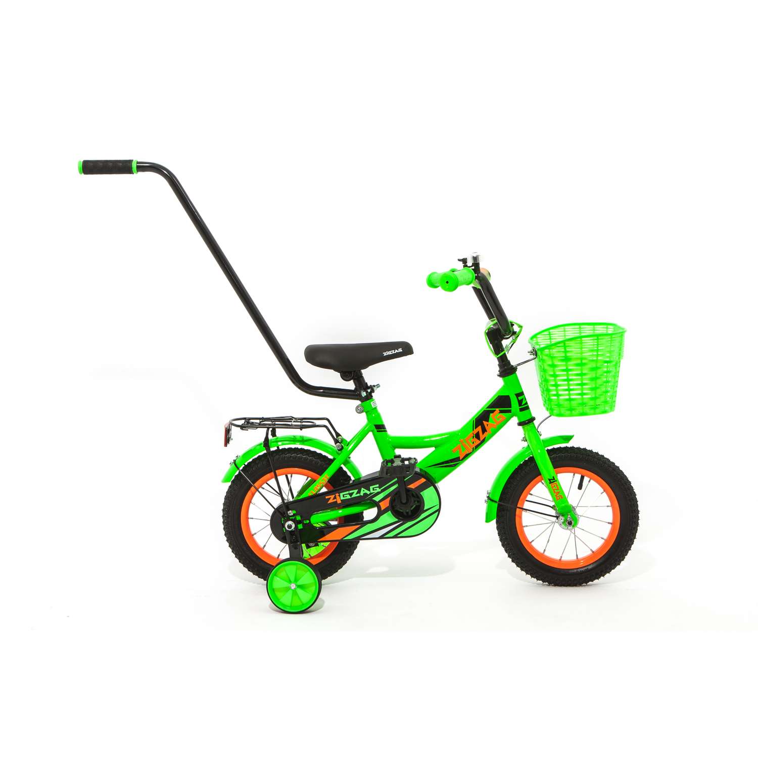Велосипед ZigZag 12 CLASSIC зеленый С РУЧКОЙ - фото 4