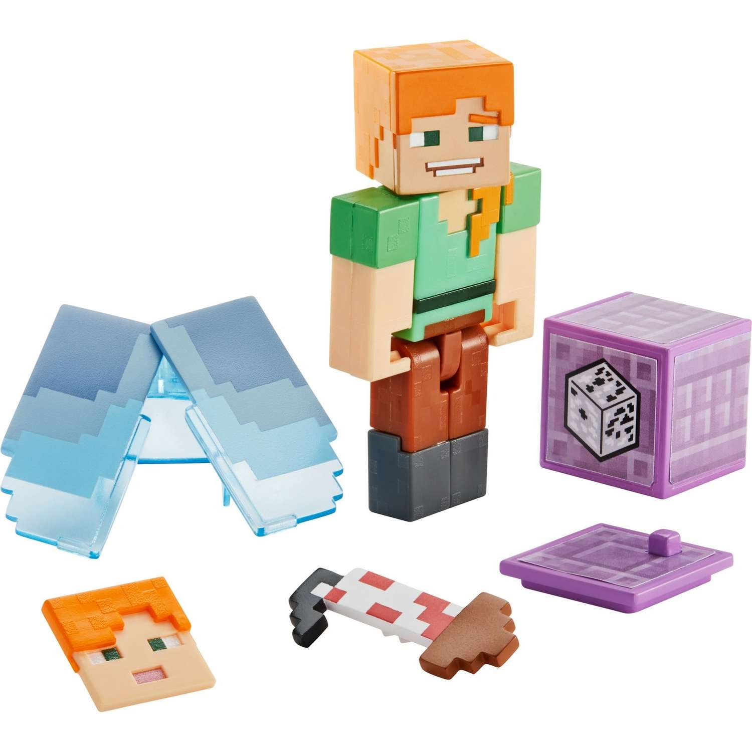 Фигурка Minecraft Алекс с элитрами с аксессуарами GCC26 - фото 1