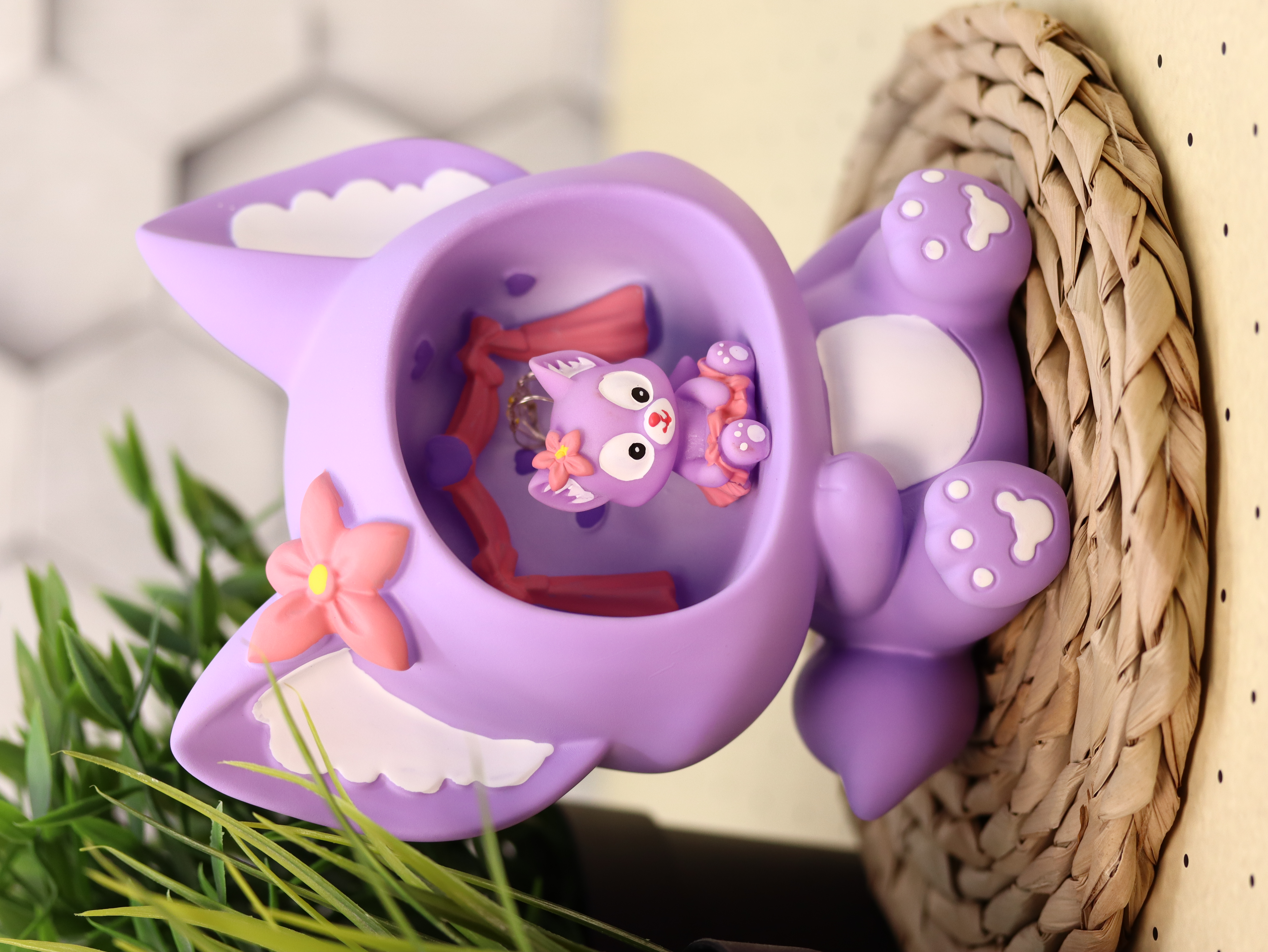 Ночник iLikeGift Fox flower purple - фото 7