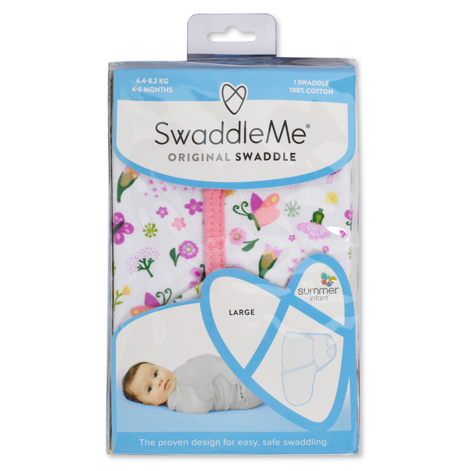 Конверт для пеленания Summer Infant SwaddleMe на липучке L 6-10 кг в ассортименте - фото 4