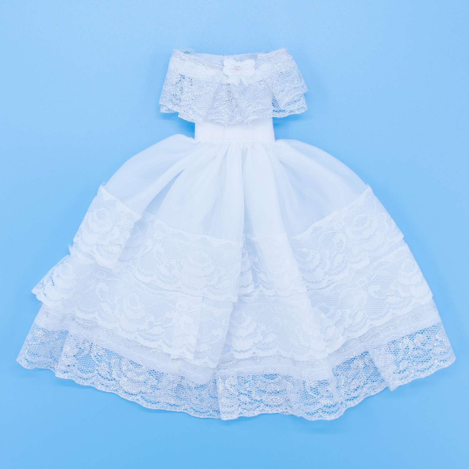 Одежда для кукол Модница 29 см Свадебное платье с фатой 1904 белый-серебро 1904белый&amp;серебро - фото 18