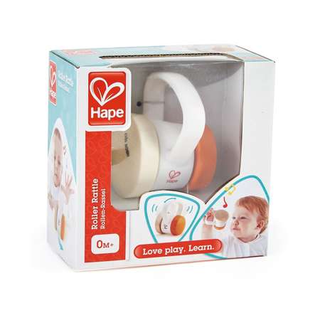 Игрушка для малышей 2 в 1 HAPE погремушка и каталка на колесах Роллер E0017_HP