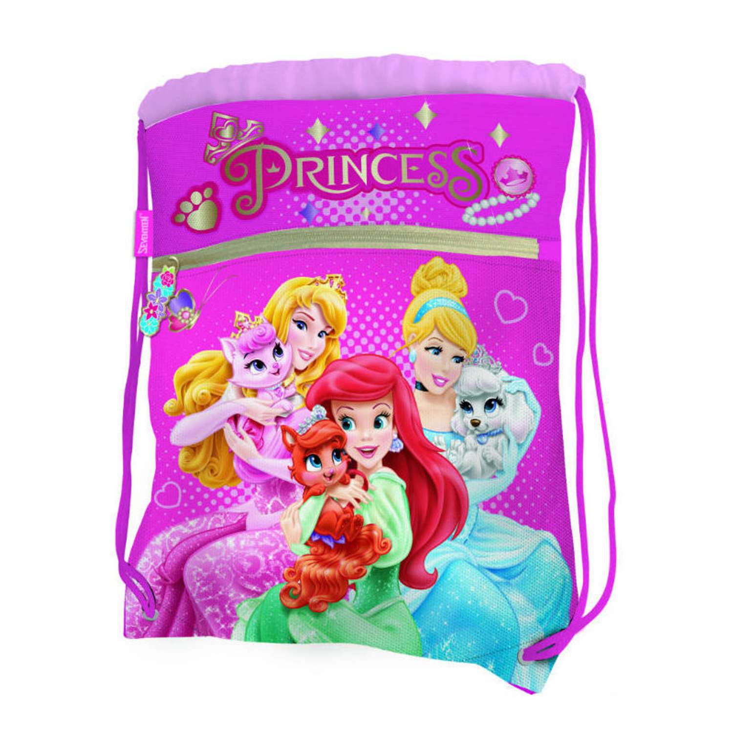 Сумка-рюкзак Kinderline для обуви Princess (розовый) - фото 1