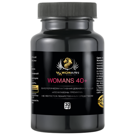 Витамины для женщин 40+ WowMan WMBIOTIC1008 изофлавоны для женского здоровья иммунитета улучшения сна