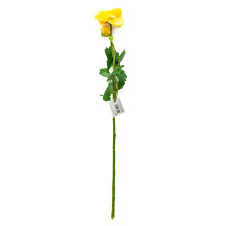 Цветок искусственный Astra Craft Ранункулюс 60 см цвет желтый