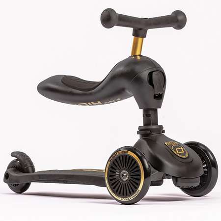 Самокат Scoot and Ride HighwayKick 1 Deluxe Черный с золотом