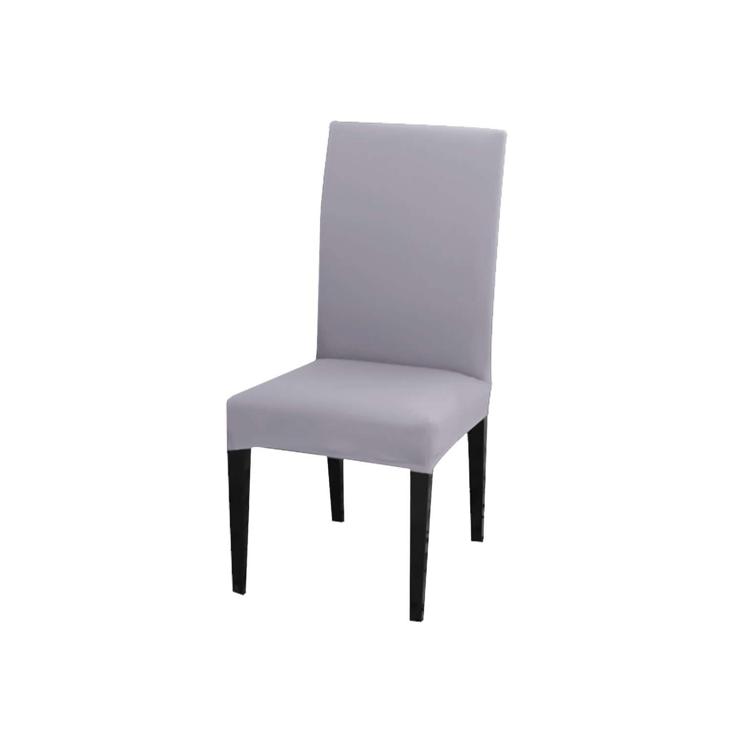Чехол на стул LuxAlto Коллекция Jersey светло-серый - фото 1