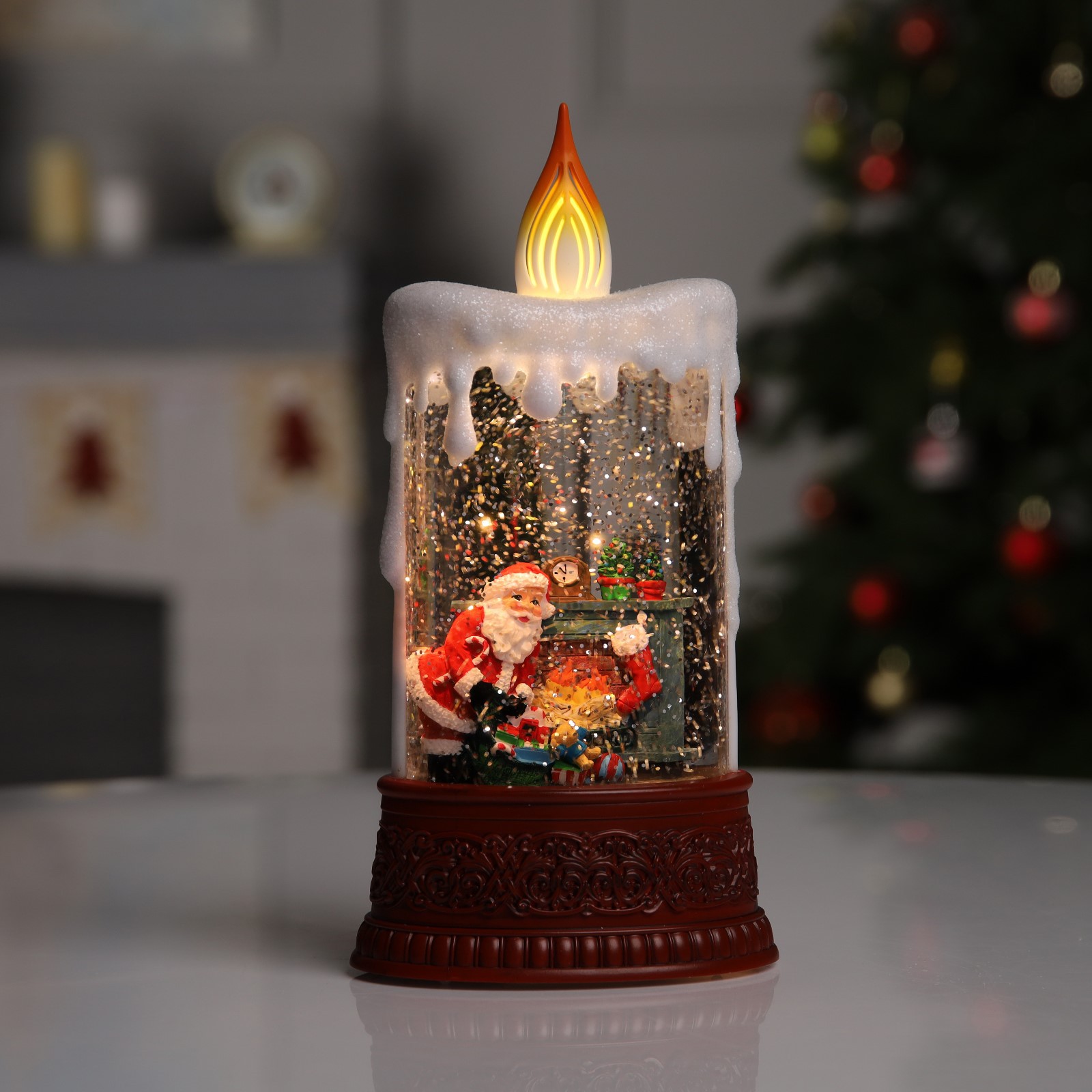 Светодиодная фигура Sima-Land «Свеча с Дедом Морозом» - фото 1