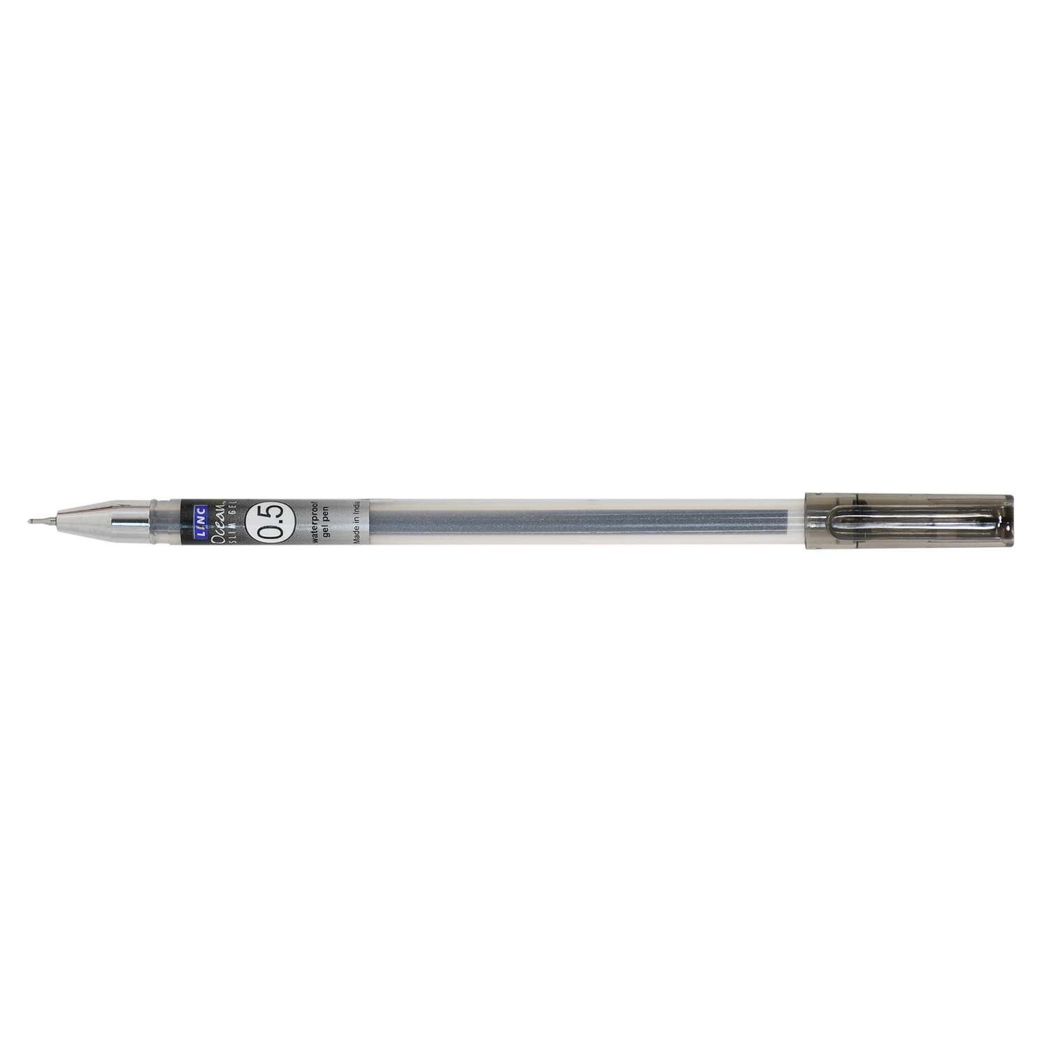 Ручки LINC Набор гелевых Ocean Slim черные чернила 12 штук - фото 5