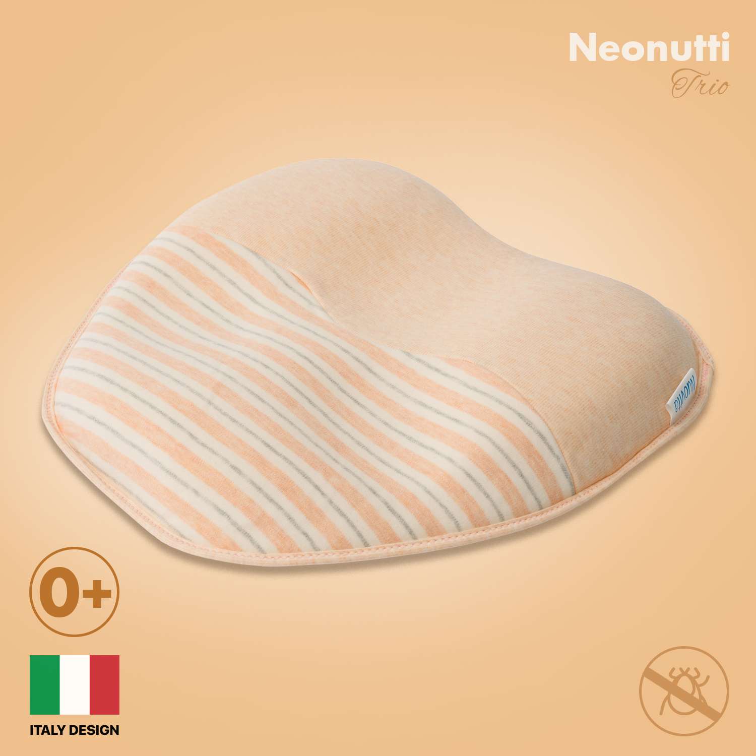 Подушка для новорожденного Nuovita Neonutti Trio Dipinto Персиковая - фото 2