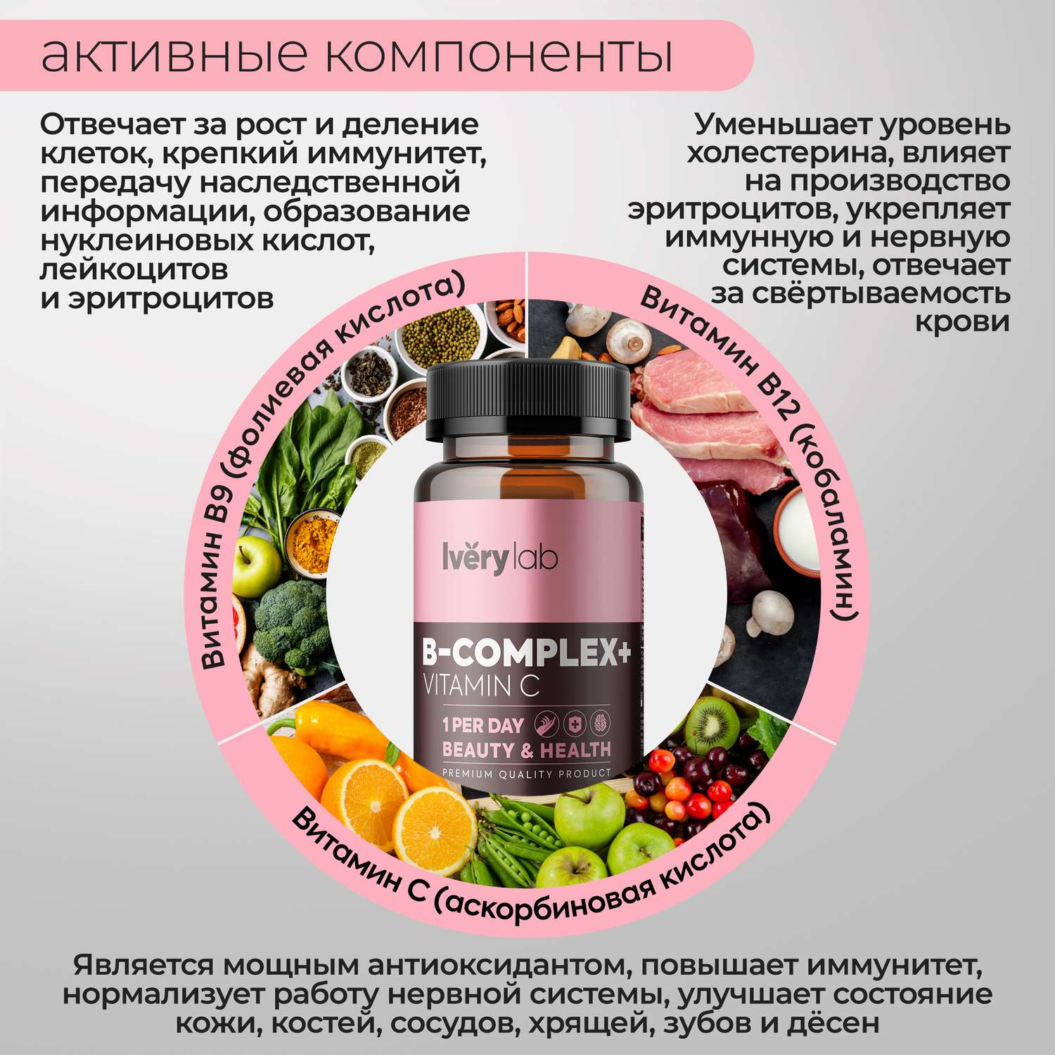 БАД Iverylab Комплекс витаминов B и С для красоты и здоровья - фото 7