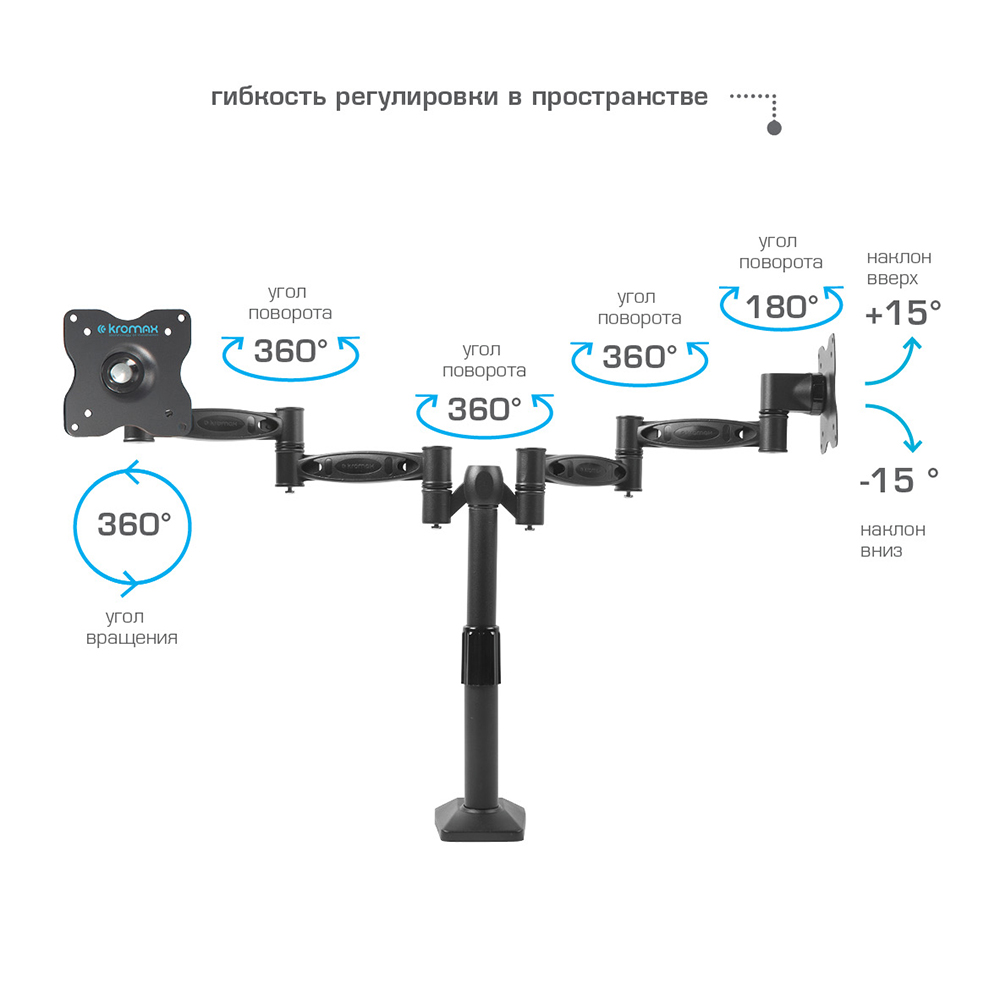 Кронштейн для мониторов KROMAX OFFICE-3 - фото 4