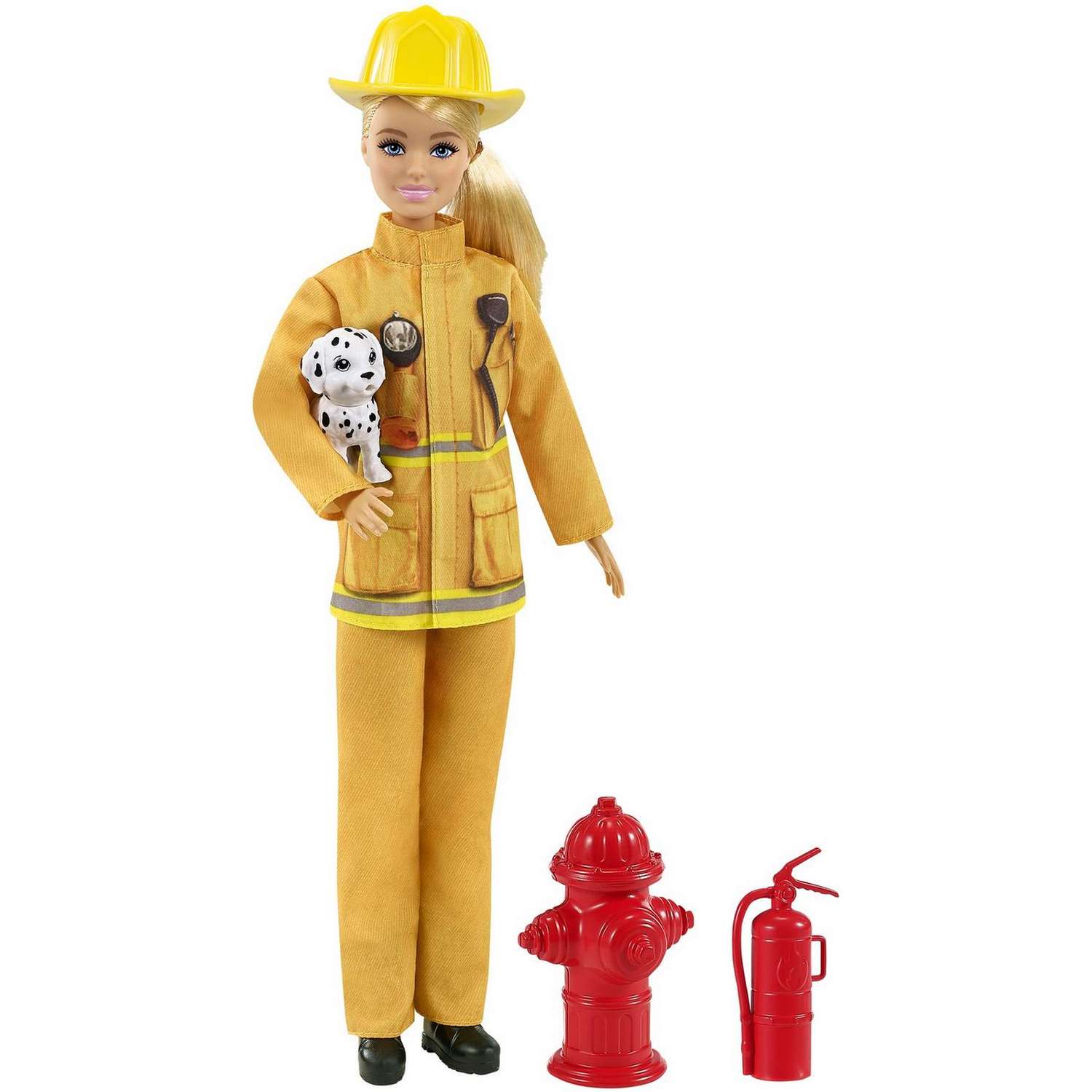 Кукла Barbie в пожарной форме с тематическими аксессуарами GTN83 GTN83 - фото 1