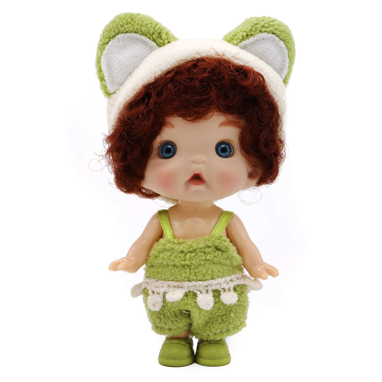 Кукла Funky Toys в шапке с ушками и зеленом костюме 10 см FT0689335 FT0689335 - фото 1
