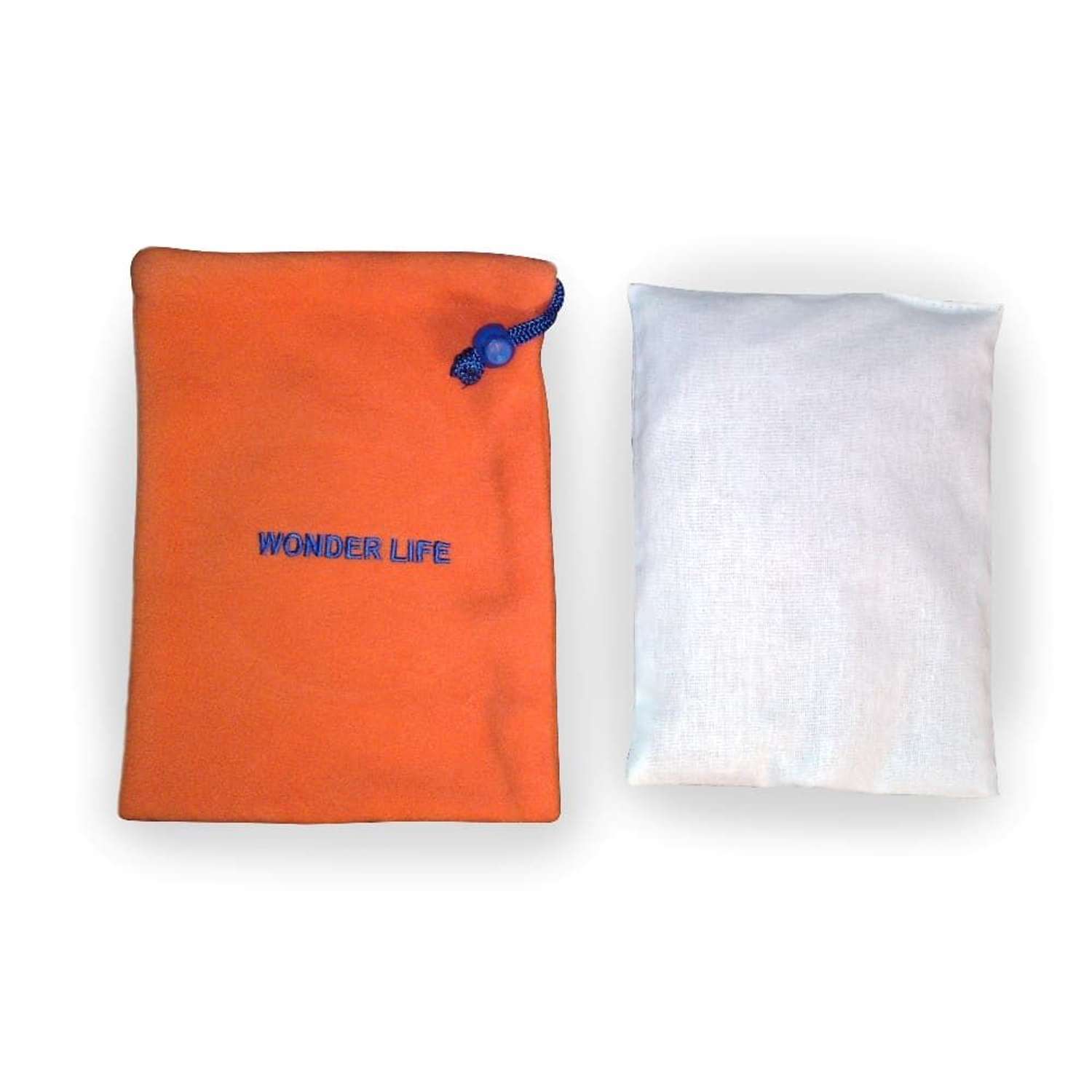 Грелка с гималайской солью Wonder Life во флисовом чехле оранжевого цвета - фото 2