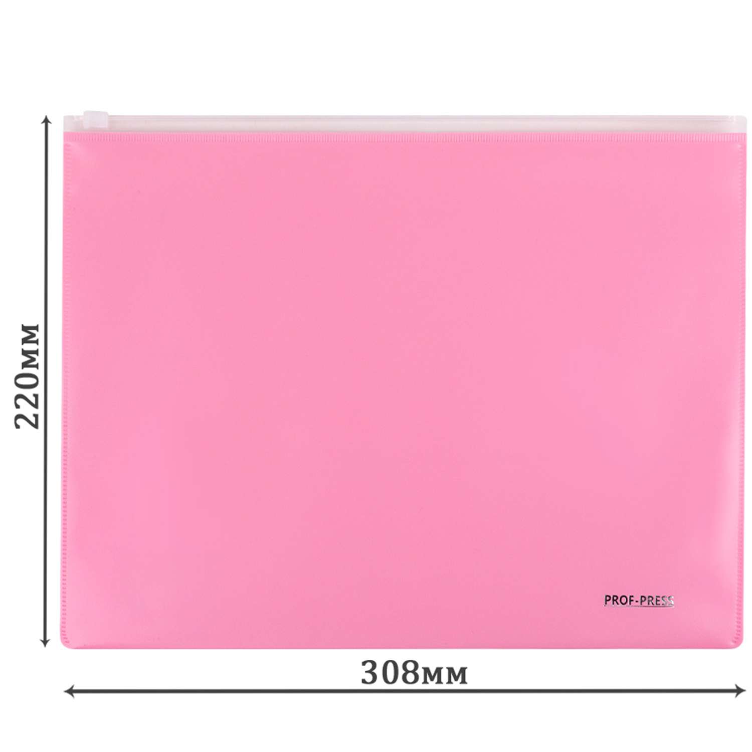 Папка-конверт Prof-Press на молнии А4 180 мкм розовый в спайке 5 штук - фото 2