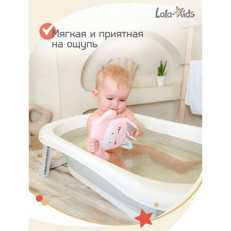 Мочалка варежка LaLa-Kids детская для купания Единорог