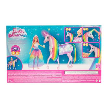 Набор игровой Barbie кукла и Радужный единорог FXT26