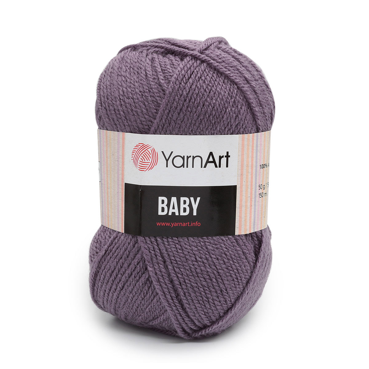 Пряжа для вязания YarnArt Baby 50 гр 150 м акрил мягкая детская 5 мотков 852 т. фиолетовый - фото 7