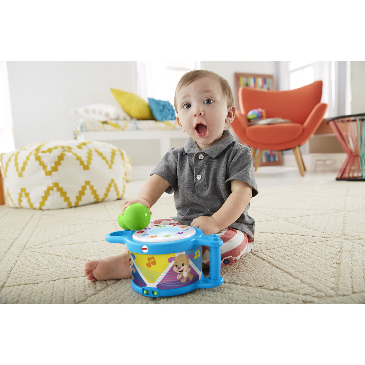 Музыкальная игрушка Fisher Price Умный барабан - фото 6