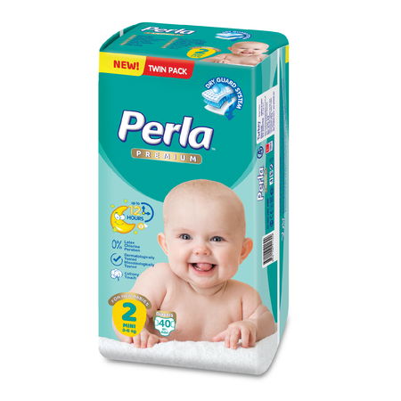 Подгузники Perla PR Twin Mini 40 шт 3-6 кг