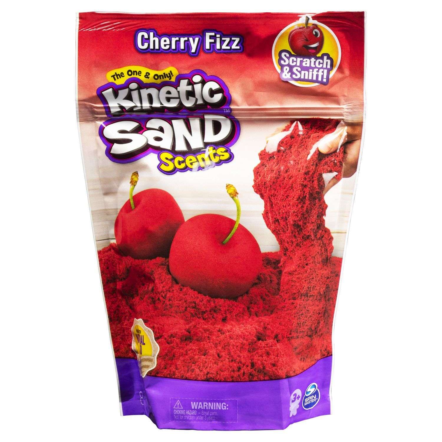 Песок для лепки Kinetic Sand Cherry Fizz ароматизированный 227г 6053900/20117328 - фото 1