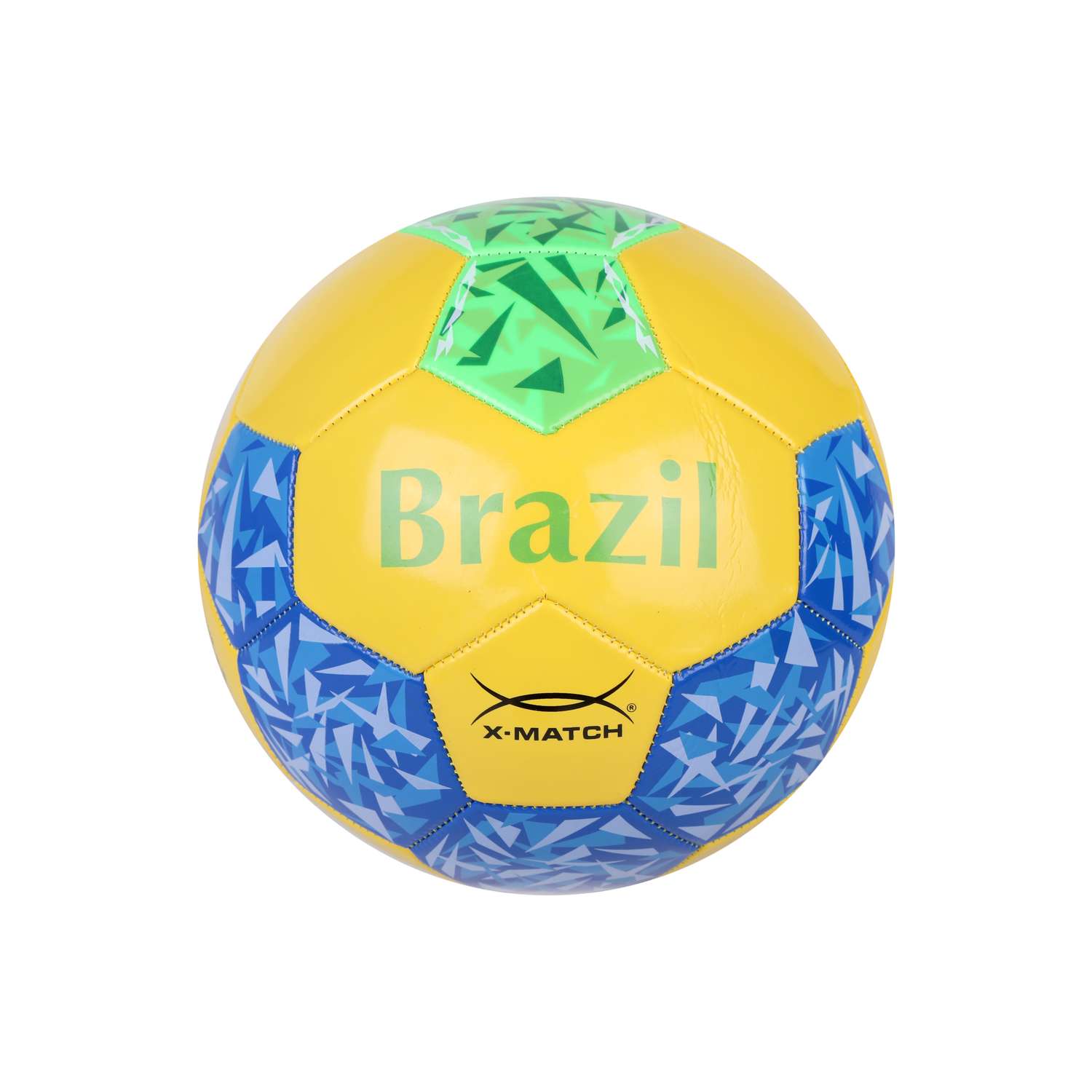 Мяч футбольный X-Match Бразилия 1 слой PVC 1.8 мм. размер оф. № 5 350 гр. - фото 3