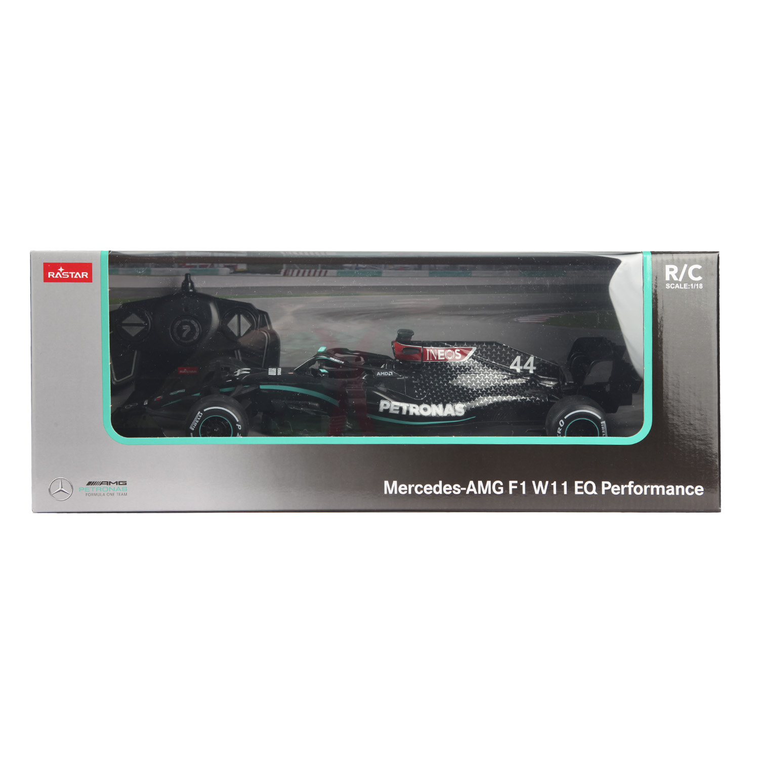 Машина Rastar РУ 1:18 Mercedes-AMG F1 W11 EQ Performance Черная 98500  купить по цене 999 ₽ в интернет-магазине Детский мир