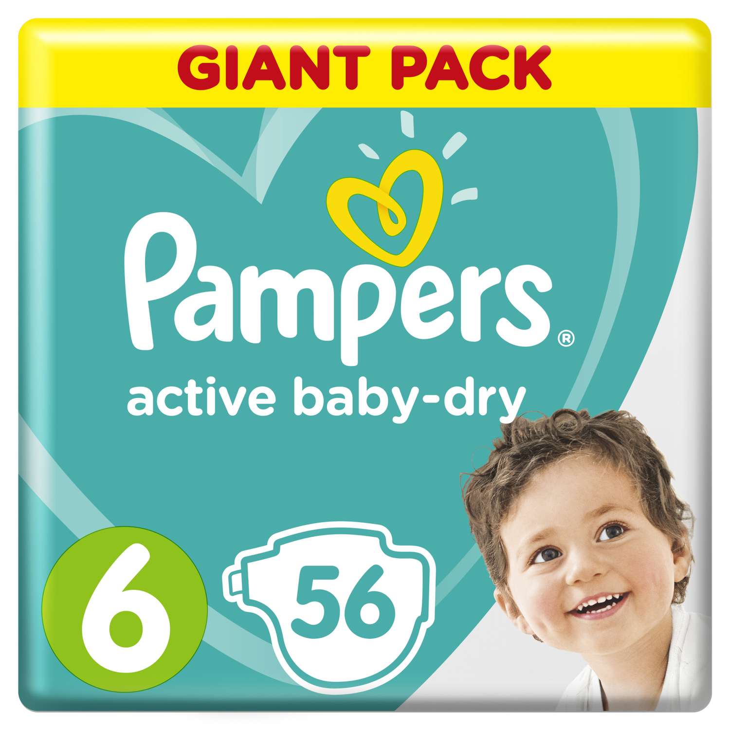 Подгузники Pampers Active Baby-Dry 6 13-18кг 56шт - фото 1