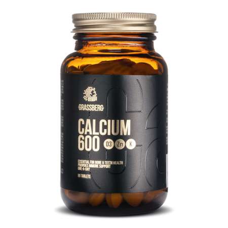 Кальций Grassberg Calcium 600 D3 Zn K 90таблеток