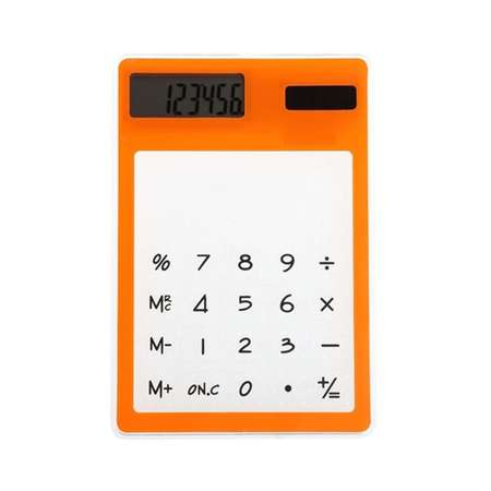 Калькулятор Uniglodis Ультратонкий карманный сенсорный оранжевый