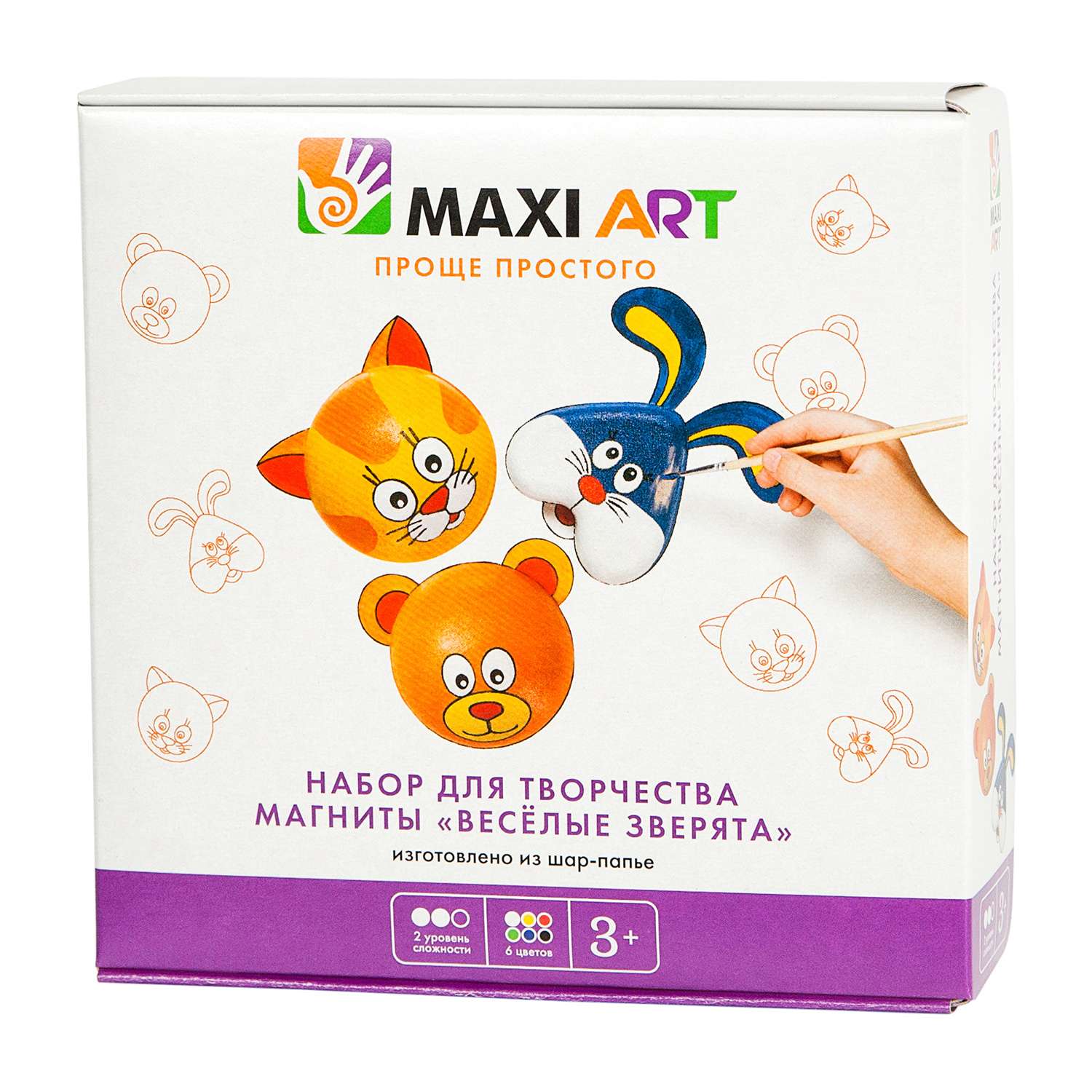 Магниты Maxi Art Веселые Зверята - фото 1