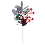 Новогоднее украшение Лесная мастерская из природного декора «Дед Мороз» 24 × 12 × 2 см