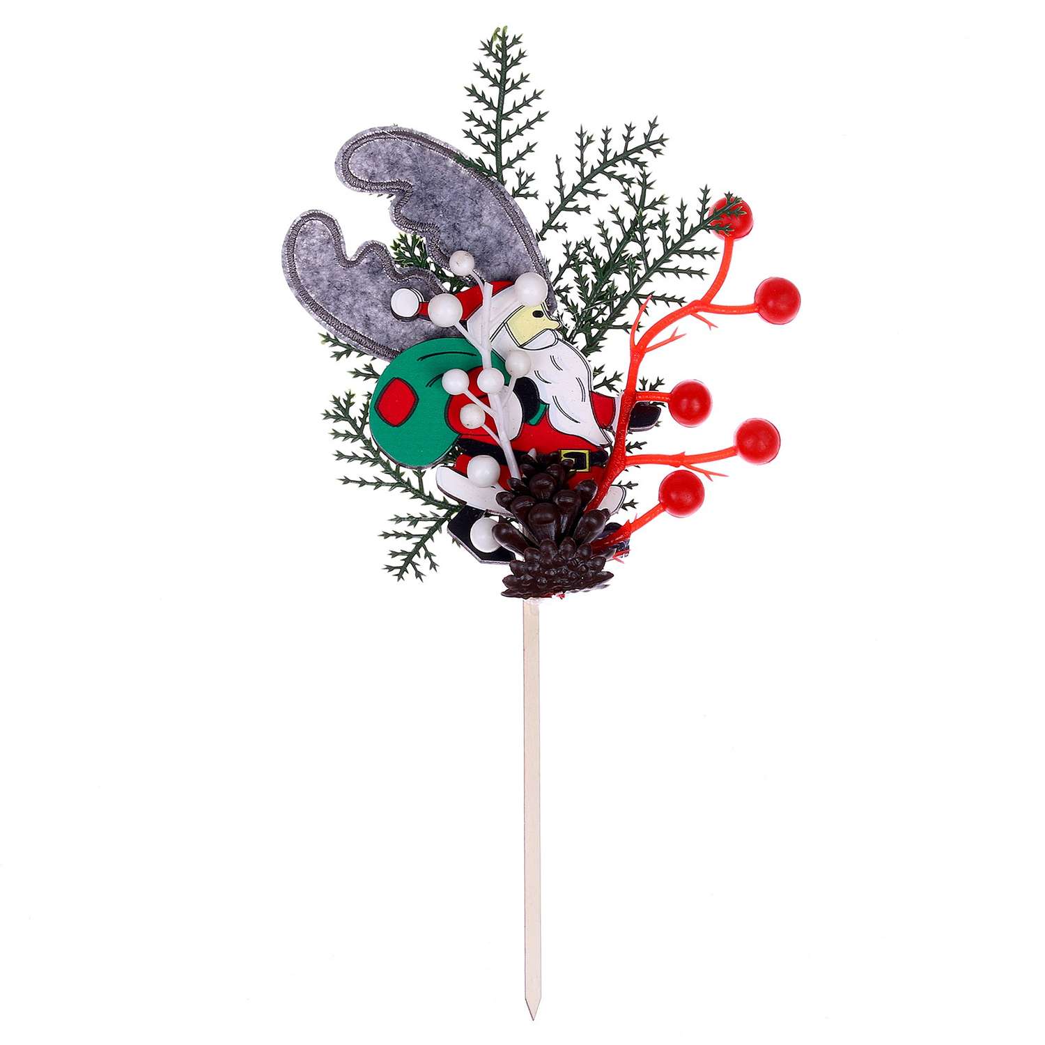 Новогоднее украшение Лесная мастерская из природного декора «Дед Мороз» 24 × 12 × 2 см - фото 1