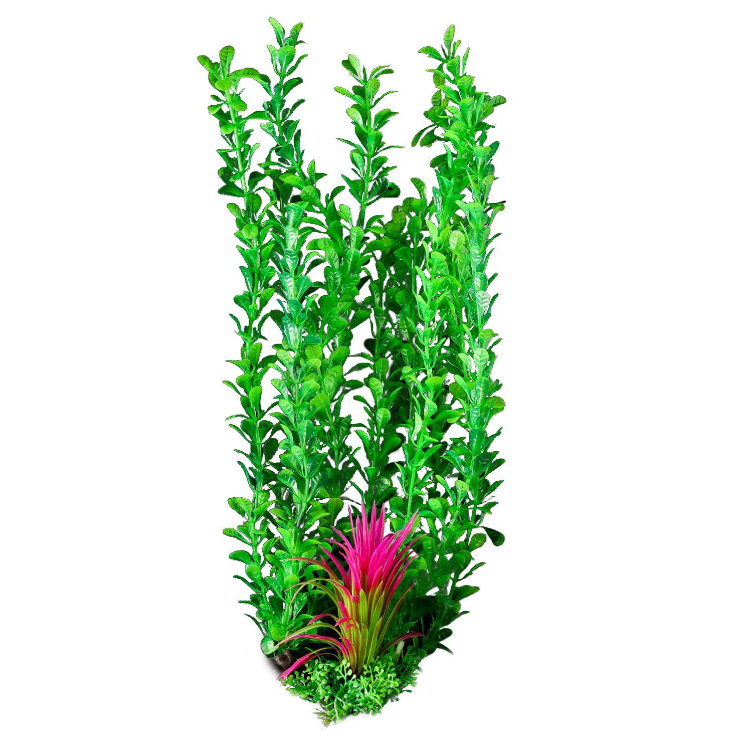 Растение для аквариума Пижон Аква на платформе в виде коряги 40 см зелёное - фото 1