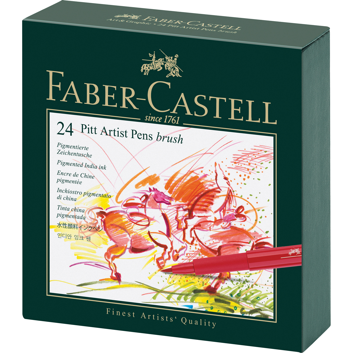 Набор капиллярных ручек Faber Castell Pitt Artist Pen Brush ассорти 24шт - фото 1