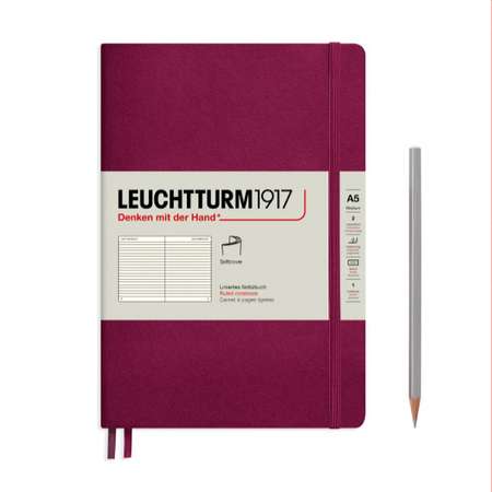 Блокнот Leuchtturm1917 Classic A5 в линейку красный портвейн