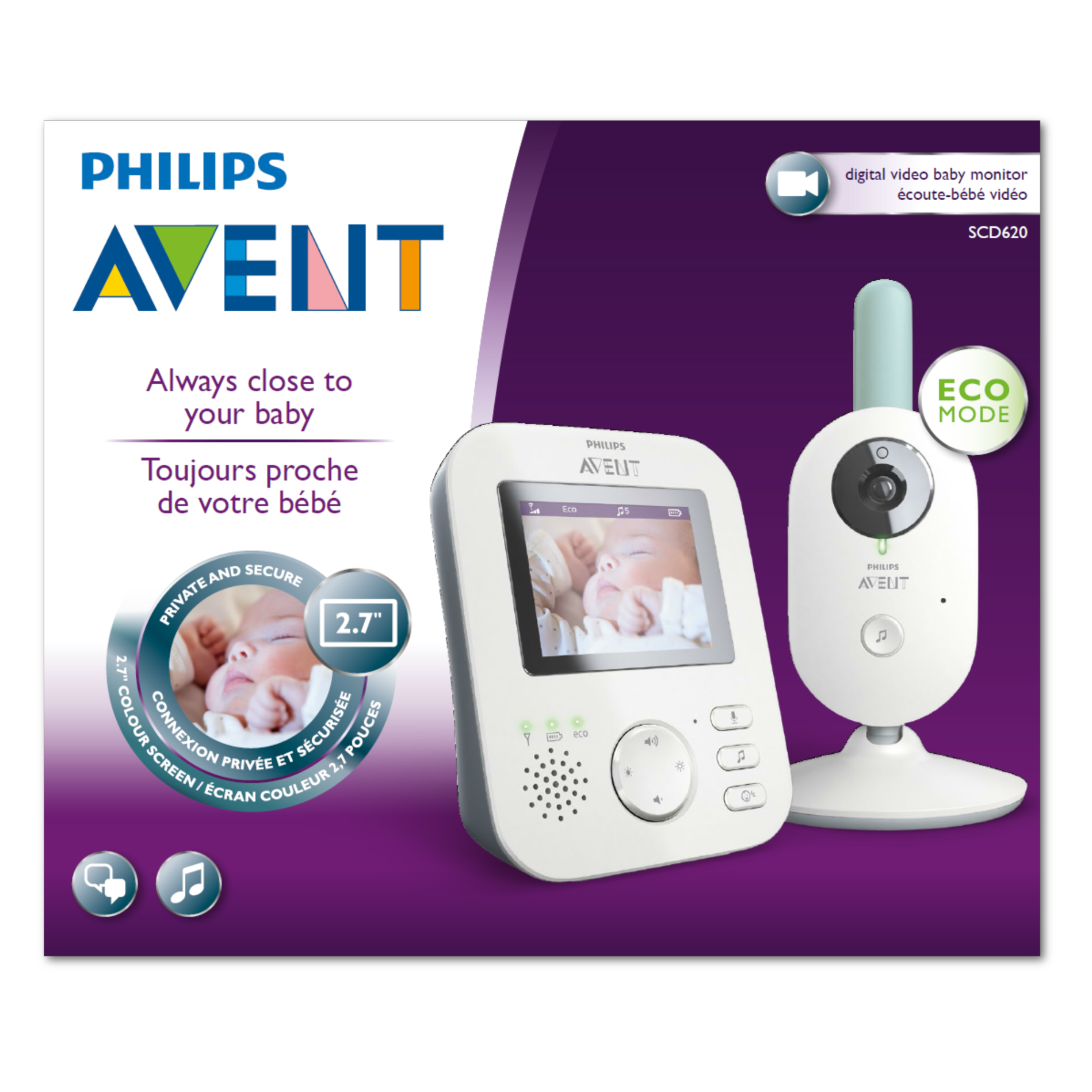 Цифровая видеоняня Philips Avent SCD620/52 - фото 2