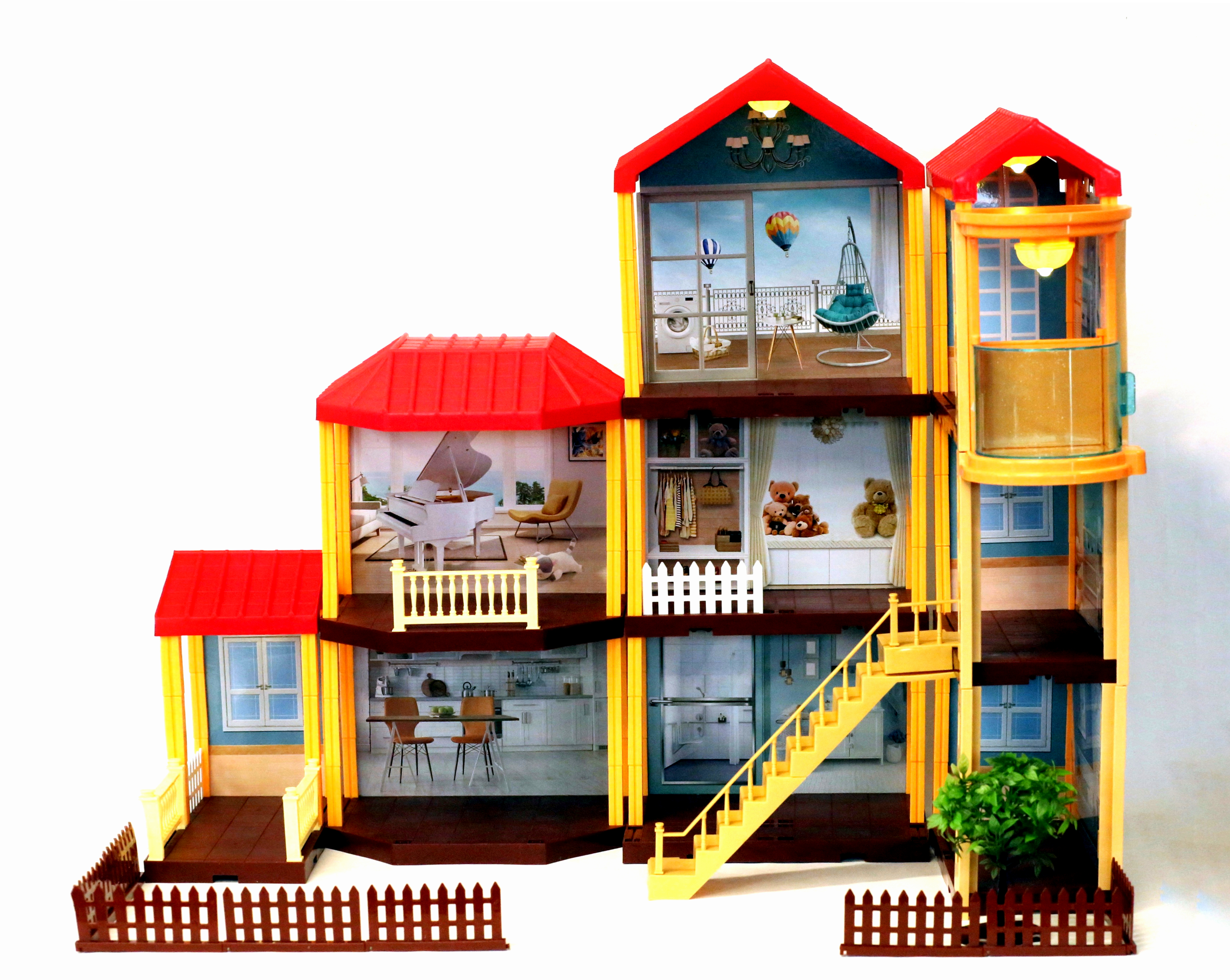 Кукольный домик SHARKTOYS 3 этажа 11500008 - фото 1