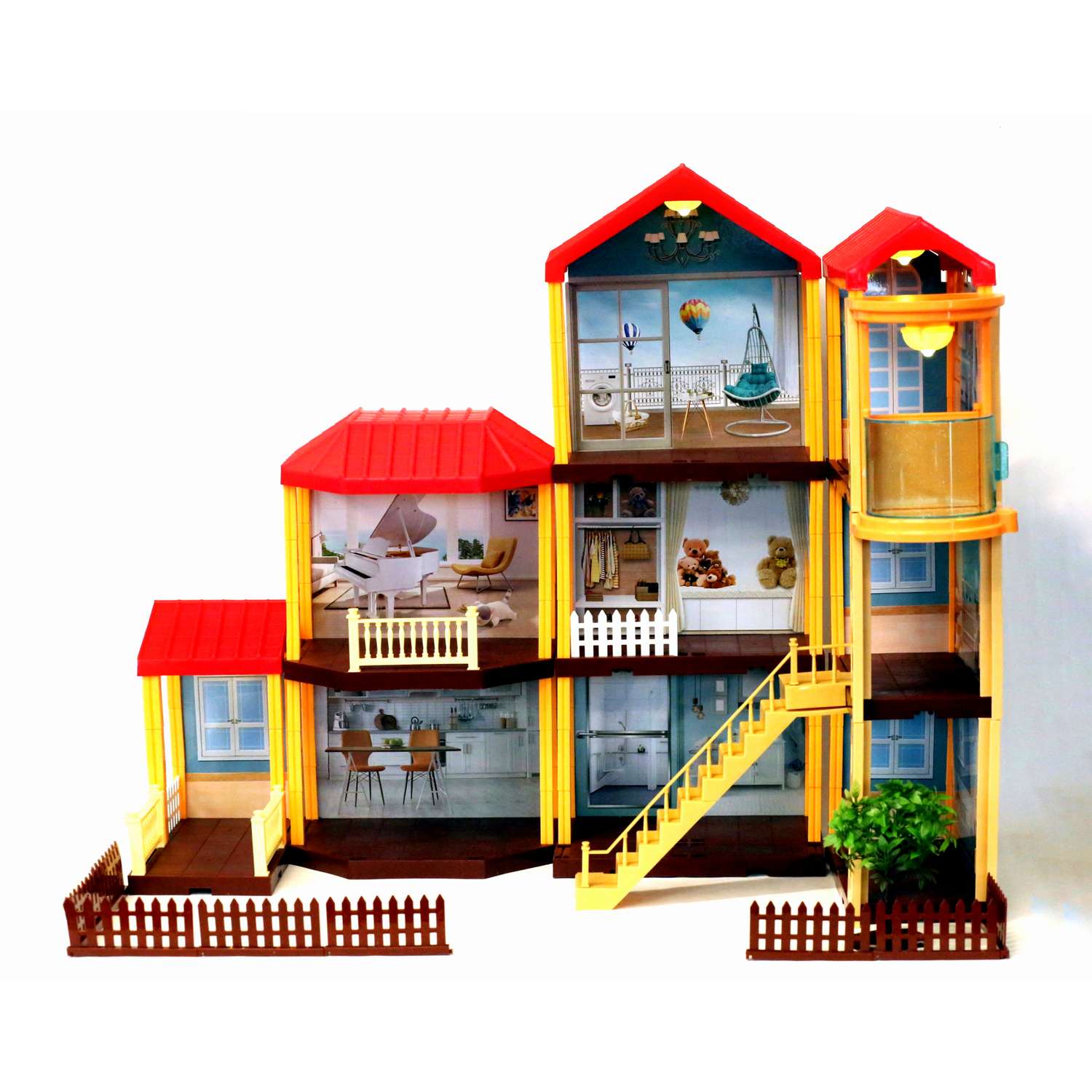 Кукольный домик SHARKTOYS 3 этажа 11500008 - фото 1